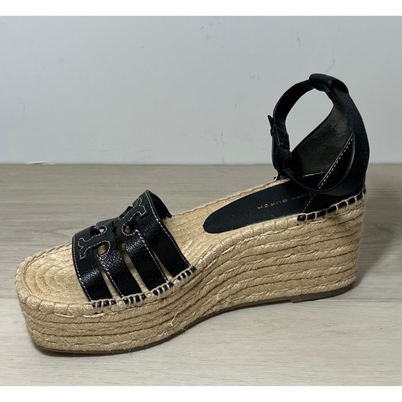 TORY BURCH INES MULTI-STRAP ESPADRILLE
WEDGE SANDAL Sz 8.5 - Picture 7 of 11